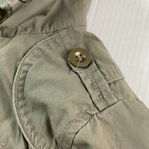 Ashley by 26 International Army Green Puffy Military Utility Jacket Size S - Picture 5 of 12